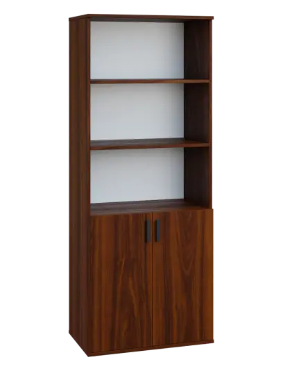 LN 5 - 7DN kancelářská skříň, 2-dveřová/nika, 1822x720x400, ořech královský